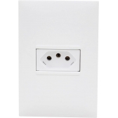 Conjunto Tomada 2P + T 10A Pial Plus - Branco#SIMONLEX#