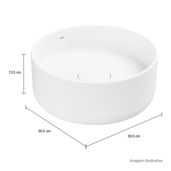 Cuba Slim Redonda De Apoio 30cm Branco - Deca#SIM#