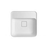 Cuba De Sobrepor Slim Quadrada Com Mesa 40cm Branco - Deca#SIM#