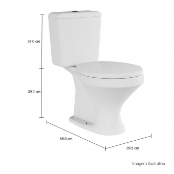 Bacia + Caixa Acoplada Kit Completo Ravena - Branco - Deca#SIM#