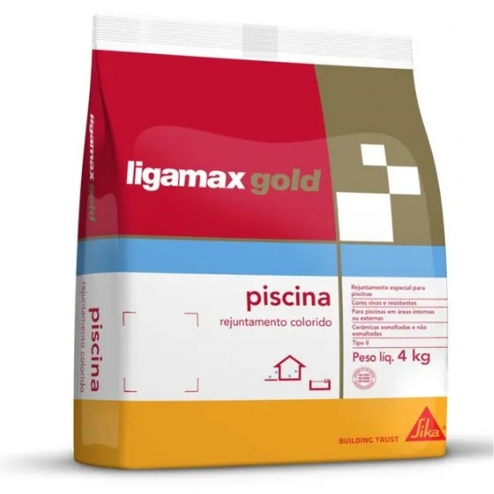 Rejunte Para Piscina Azul Claro 4kg - Eliane#SIMONLEX#