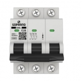 Disjuntor Tripolar Din  C 25A 3KA - Soprano#SIMONLEX#