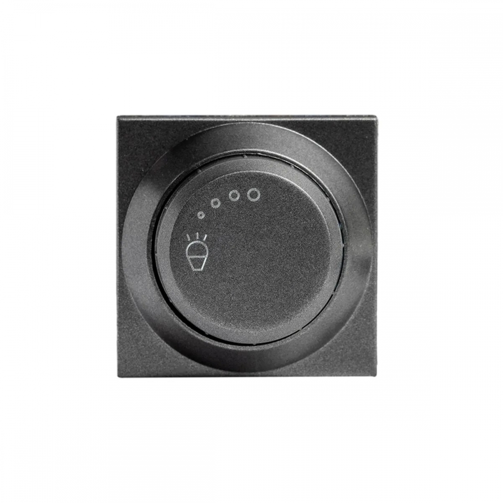 Modulo Dimmer Rotativo Bivolt 2M Carbono Metalico Delta - Soprano#SIMONLEX#