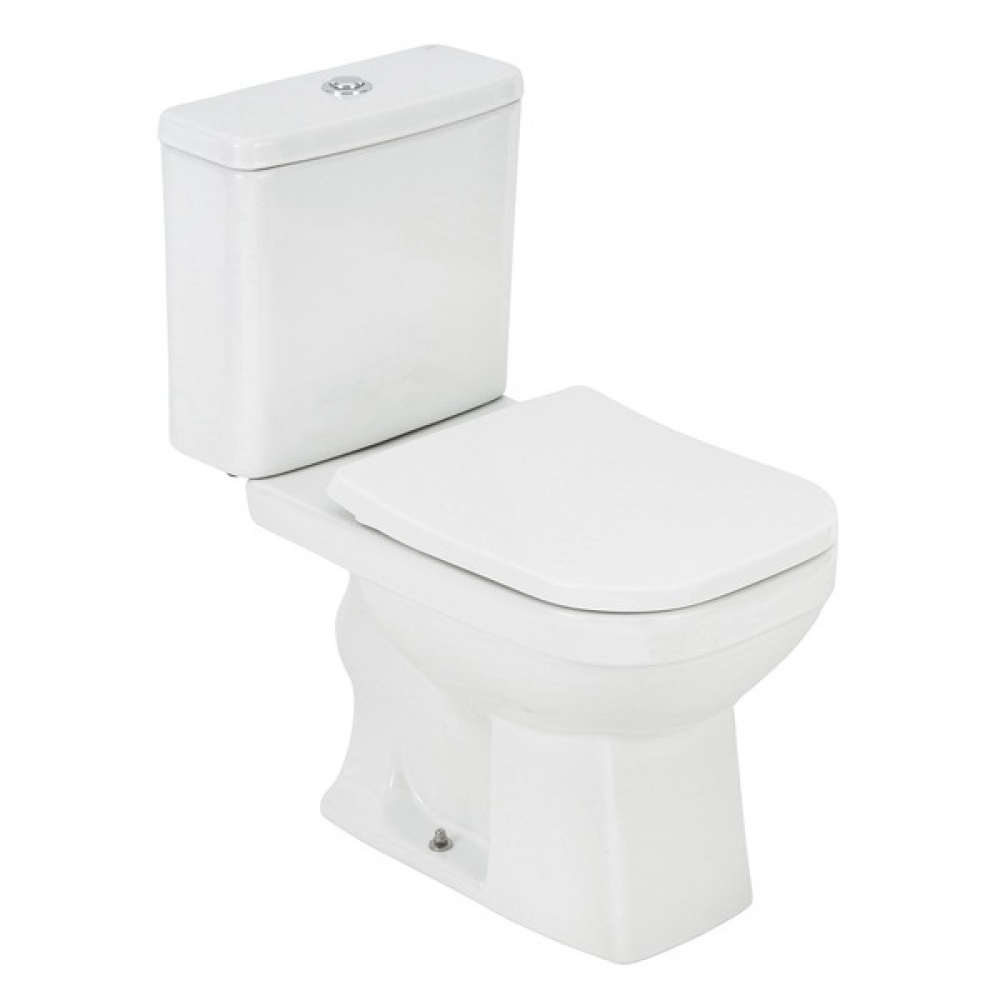 Bacia + Cx Acoplada Quadra Kit Completo - Deca#SIM#