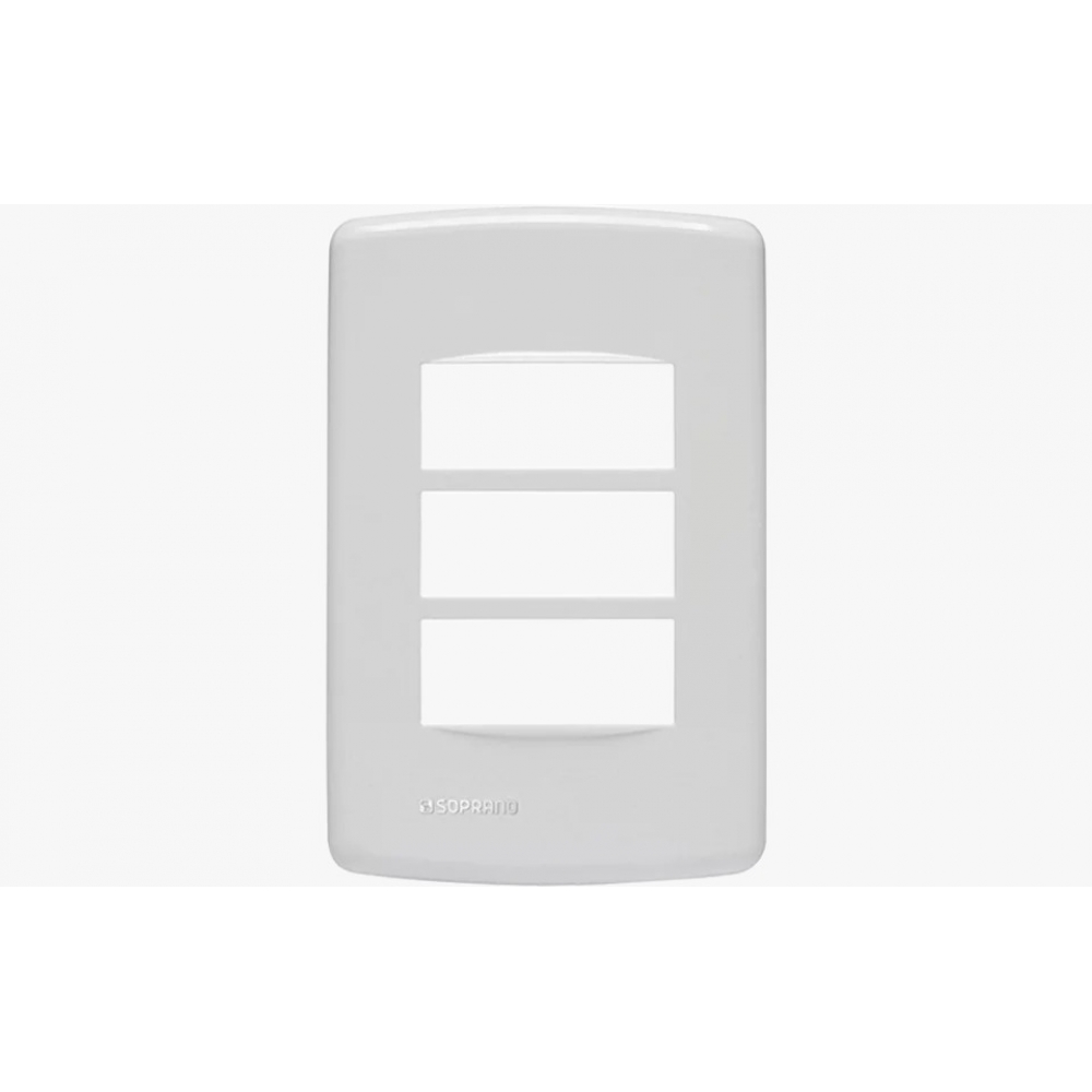 Duale Placa 4X2 3 Módulos Sem Suporte - Soprano#SIMONLEX#