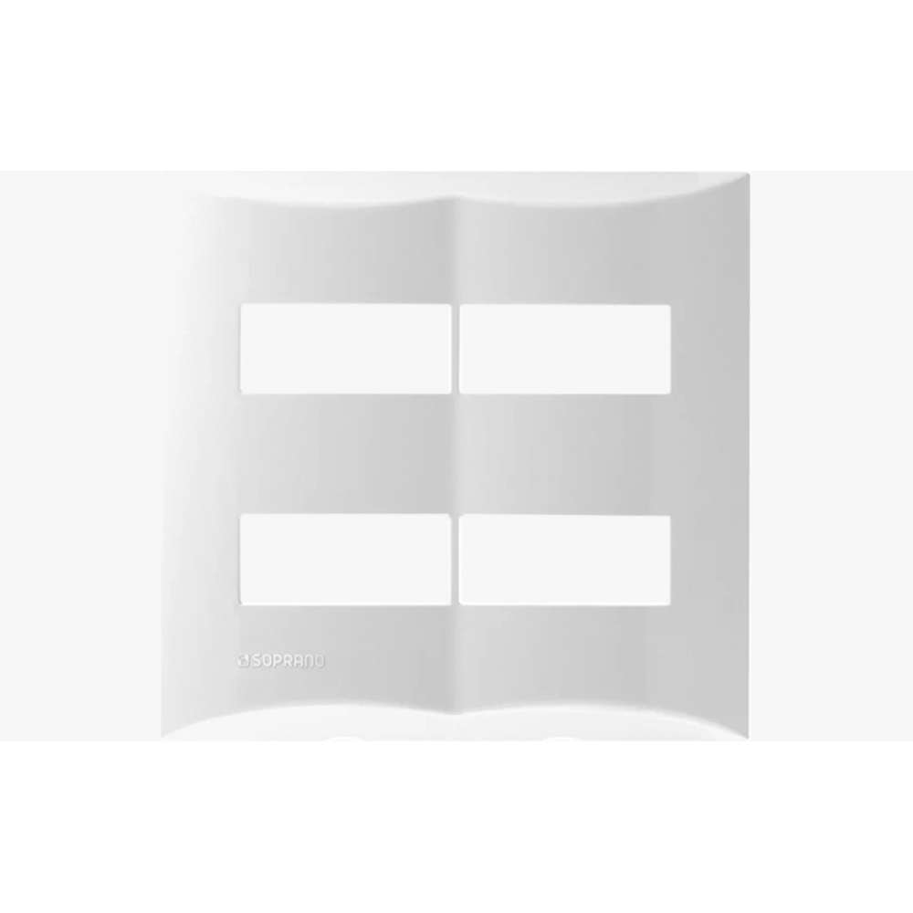 Brava Placa 4X4 2+2 Módulo Separado Sem Suporte - Soprano#SIMONLEX#