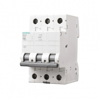 Disjuntor 5SL Din C Tripolar 63A - Siemens#SIMONLEX#
