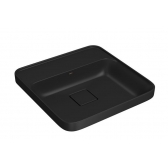 Cuba Slim De Sobrepor Quadrada Com Deck 40cm Ébano Fosco - Deca#SIM#