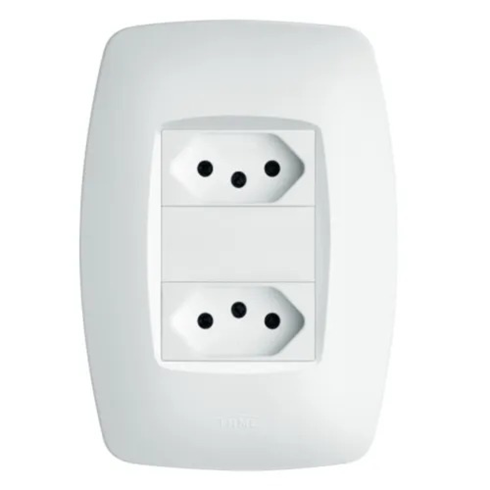 Fame Elegance Tomada 2P+T PB 10A Dupla#SIMONLEX#