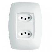 Fame Elegance Tomada 2P+T PB 10A Dupla#SIMONLEX#