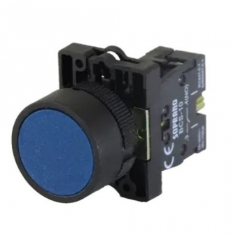 Botão Pulsador Azul C/Bloco - Soprano#SIMONLEX#