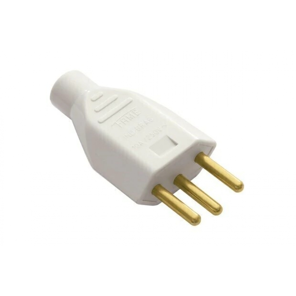 Plugue Macho 180 2P+T 10A CZ PB - Fame#SIMONLEX#