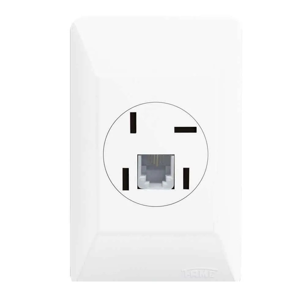 Fame SX Tomada Marfim P/ Telefone 4P + RJ11 2V#SIMONLEX#