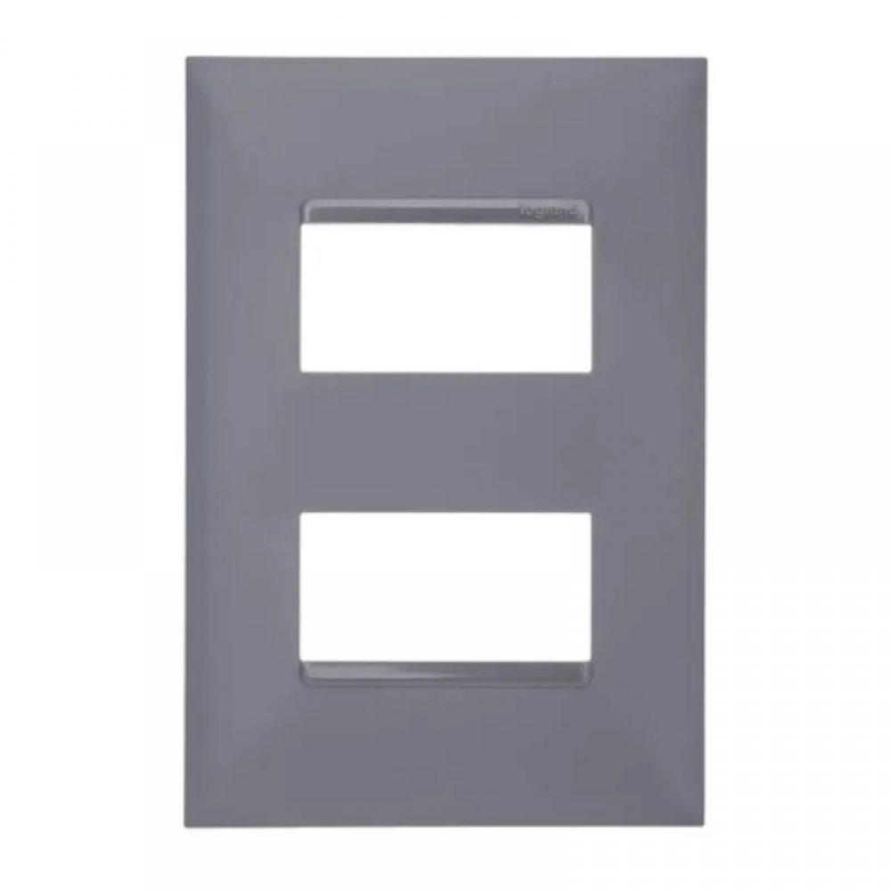 Placa 2 Postos 4X2 Pial Plus - Cinza#SIMONLEX#