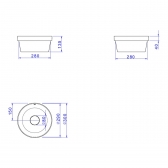 Cuba Slim De Sobrepor Redonda 30cm Ébano Fosco - Deca#SIM#