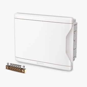 Quadro de Distribuição de Pvc Embutir Branco 6/8 Disjuntores Com Barramento - Krona#SIMONLEX#