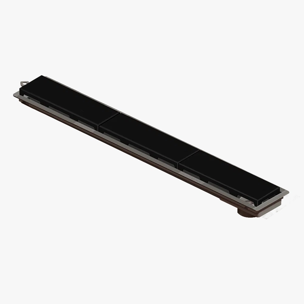 Ralo Linear 75cm Pvc Seco Saida Central Tampa Abs Preto#SIMONLEX#