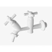 Torneira Para Tanque/Máquina Cross Branca 1/2 - 3/4 10cm - Tigre#SIMONLEX#