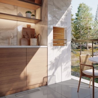 Ralo Linear Pvc Seco 50cm Saida Central Polido - Novii#SIMONLEX#