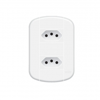 Fame Blanc Tomada 2P+T Dupla 20A Padrão Brasil#SIMONLEX#