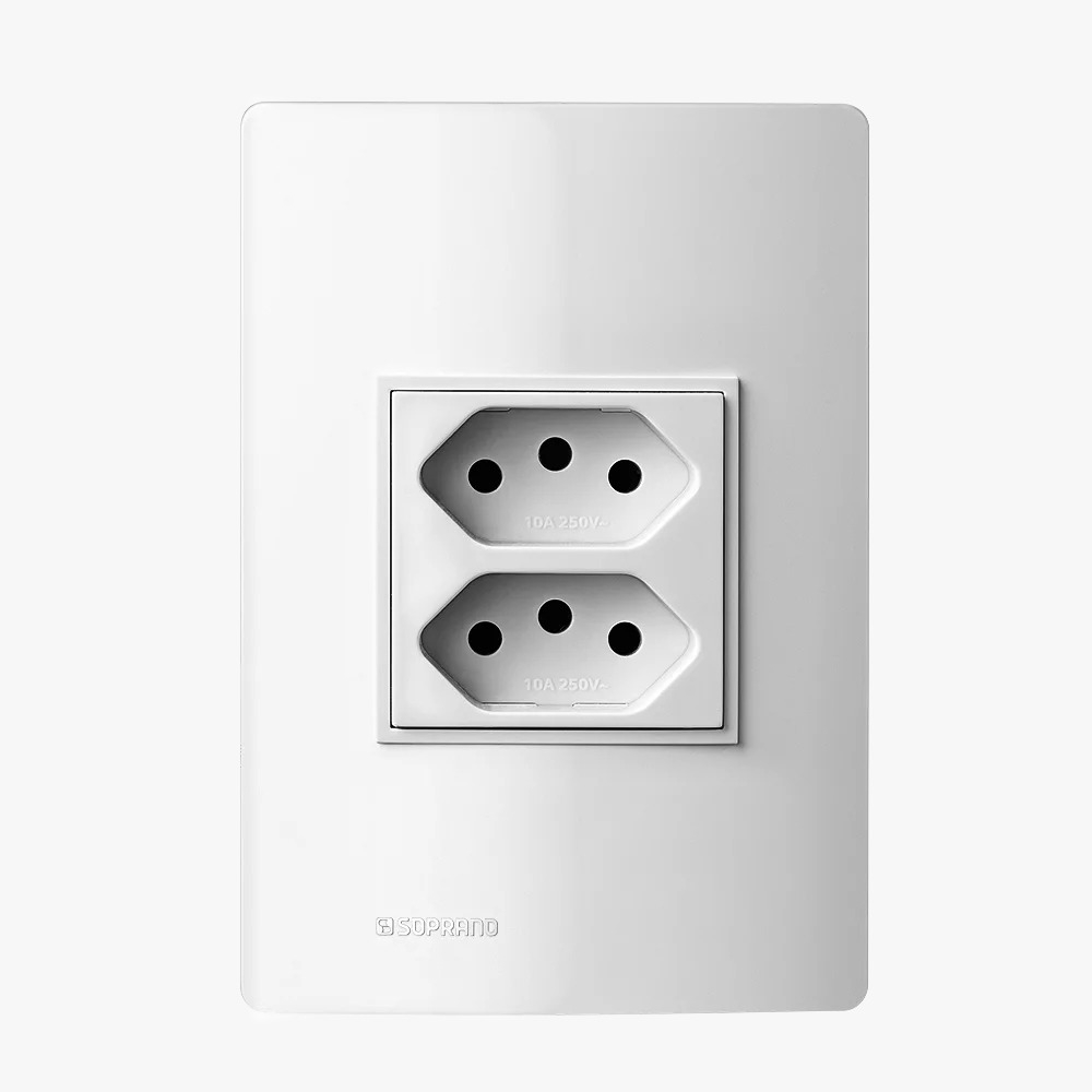 Revita Tomada 2P+T 10A Duplex - Soprano#SIMONLEX#