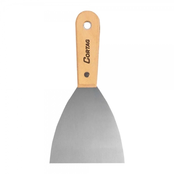 Espátula Aço Inox Cabo Madeira 8 cm - Cortag#SIMONLEX#