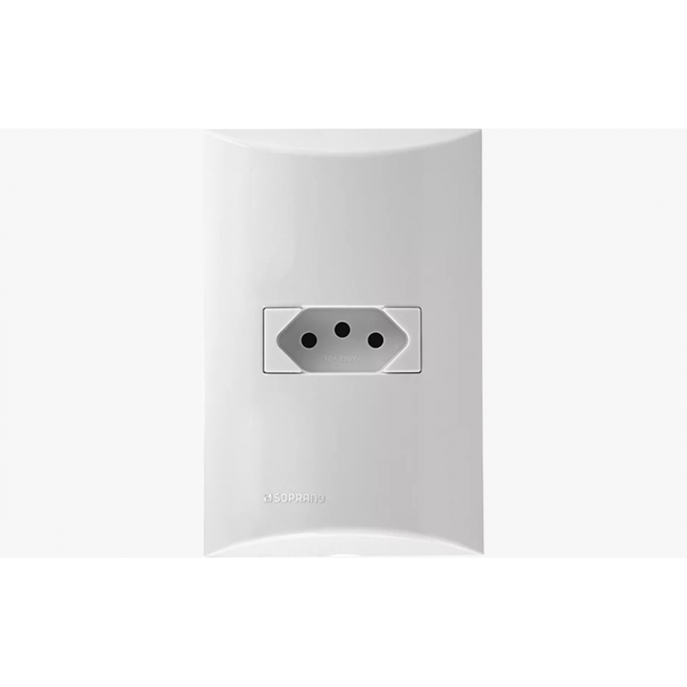 Brava Tomada 2P+T 10A - Soprano#SIMONLEX#