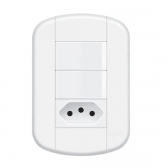 Fame Blancc+ 2 Interruptor Simples E Tomadas Padrão 2PT 10A#SIMONLEX#