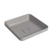 Cuba Slim De Sobrepor Quadrada 40cm Cinza Antracite - Deca#SIM#