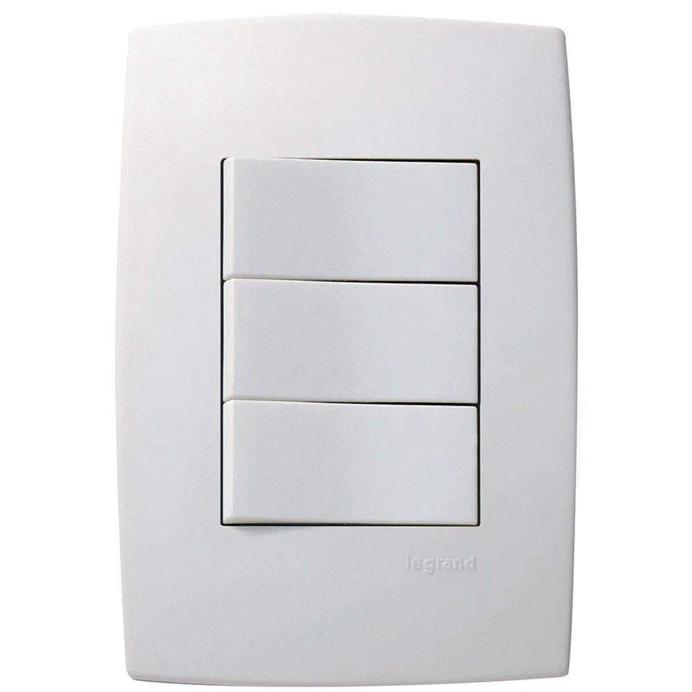 Interruptor Simples Com 3 Teclas 10A 250V Pial Plus - Legrand#SIMONLEX#
