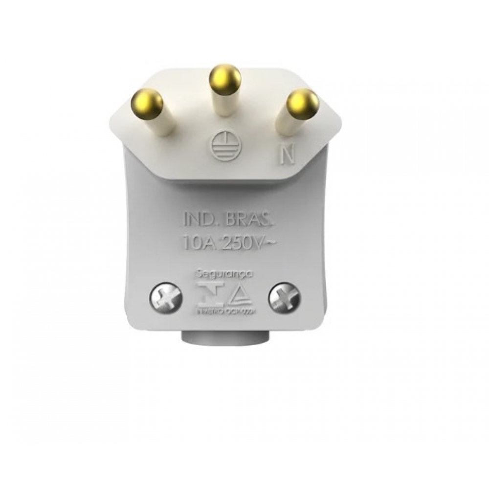 Plugue Macho 2P + T 10A 250v – Soprano#SIMONLEX#