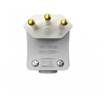 Plugue Macho 2P + T 10A 250v – Soprano#SIMONLEX#