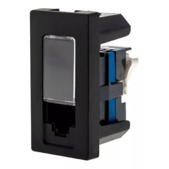 Módulo Tomada RJ45 Pial Plus - Preto#SIMONLEX#