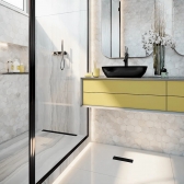 Ralo Linear 25cm Tiny Pvc Acabamento Inox Black Matte#SIMONLEX#