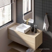 Cuba Quadrada De Apoio Com Válvula 40cm Slim - Branca - Deca#SIM#