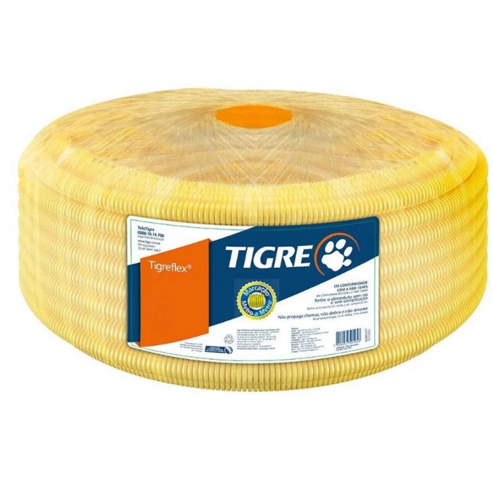 Conduite 20mm Amarelo - Rolo c/50mt - Tigre#SIMONLEX#