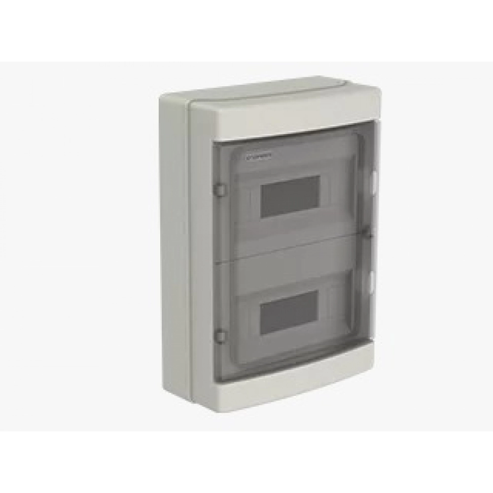 Quadro de Distribuição de Pvc Sobrepor Branco 24 Disjuntores Din S/Barr IP65 -Soprano#SIMONLEX#