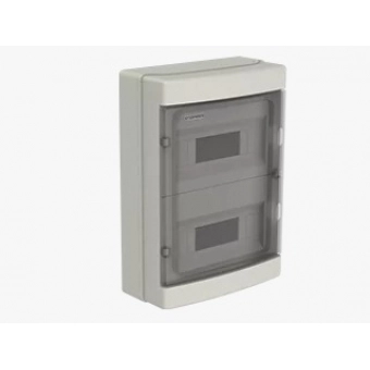 Quadro de Distribuição de Pvc Sobrepor Branco 24 Disjuntores Din S/Barr IP65 -Soprano#SIMONLEX#