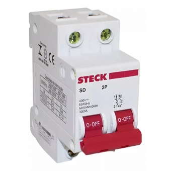 Disjuntor Bipolar Din B 25A 3kA - Steck#SIMONLEX#