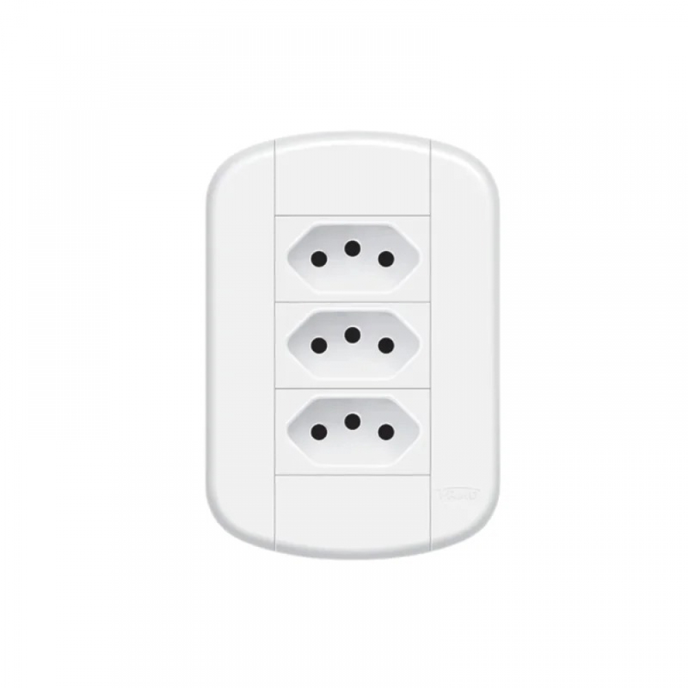 Fame Blanc+ 3 Tomadas Padrão 2PT 10A CP#SIMONLEX#