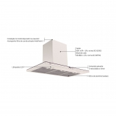 Coifa Slim Wall 90 Split Aço Inox Acabamento Scotch Brite 220V - Tramontina#SIM#