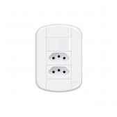 Fame Blanc+ Interruptor Simples E 2Tomadas Padrão 2PT 20A#SIMONLEX#