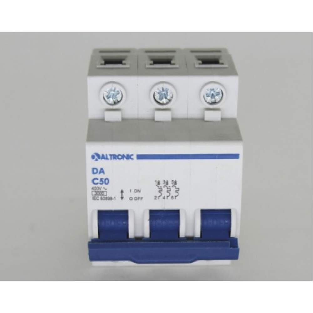 Disjuntor Tripolar Din C 50A 3kA - Tron#SIMONLEX#