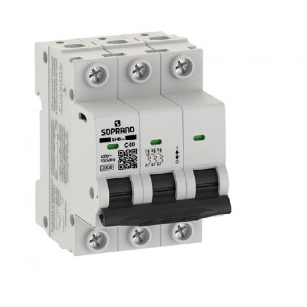 Disjuntor Tripolar DIN 40A 3KA - Soprano#SIMONLEX#