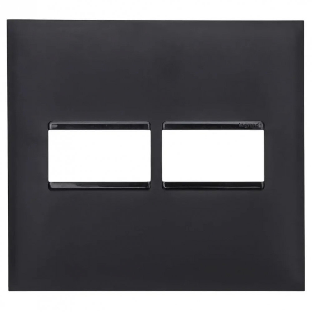 Placa 4x4 1 Seção + 1 Seção Sem Suporte Pial Plus - Preto#SIMONLEX#