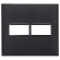 Placa 4x4 1 Seção + 1 Seção Sem Suporte Pial Plus - Preto#SIMONLEX#