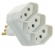 Plugue Adaptador 3 Saidas Padrão Brasileiro 2P+T 20A - Fame#SIMONLEX#