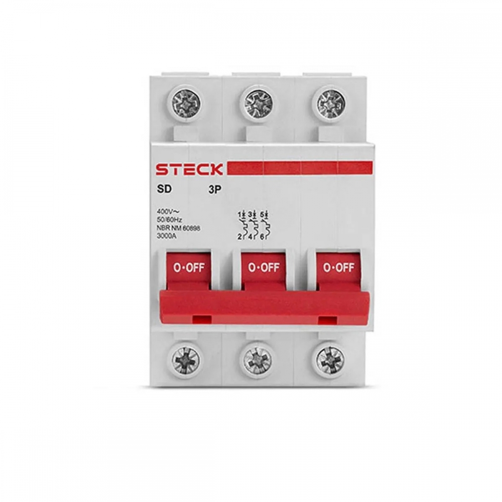 Disjuntor Tripolar Din C 16A 3kA - Steck#SIMONLEX#