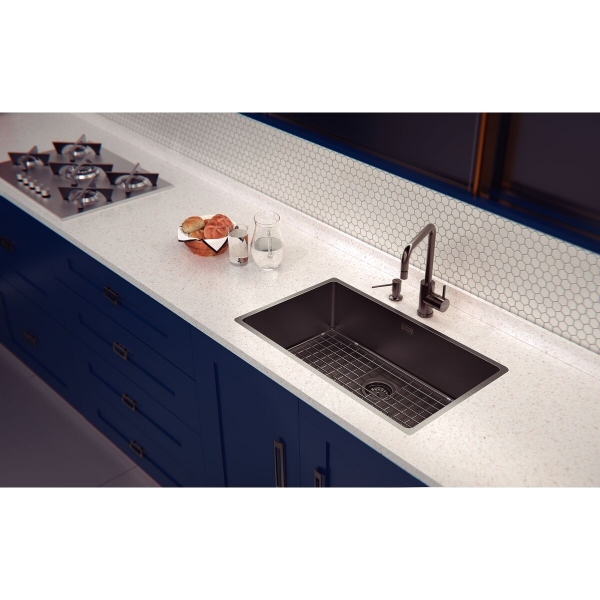 Cuba de Inox Quadrum 70x40x20,5 Black - Tramontina#SIM#