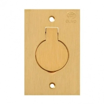 Placa 1 Módulo Para Piso 4x4 Latão - Olivo#SIMONLEX#